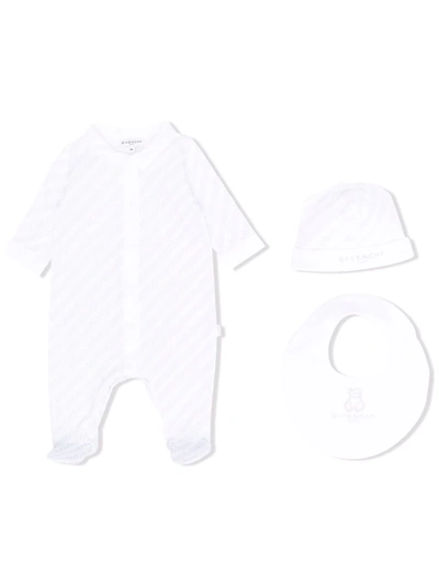 Givenchy Babies' Striped Three-piece Set In White