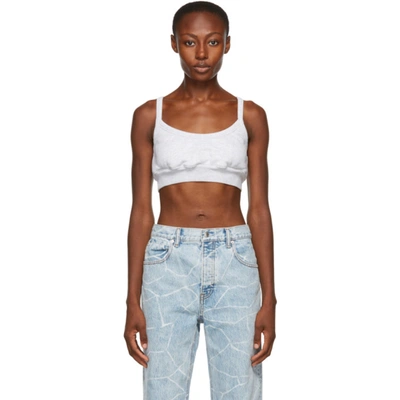 Wang T Embroidered Cotton-jersey Bra Top In | ModeSens