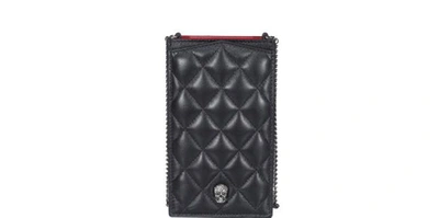 Alexander Mcqueen Skull Phone Holder In Black