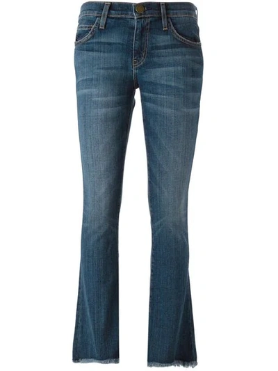 Current Elliott The Jarvis Distressed High-rise Flared Jeans In Blue