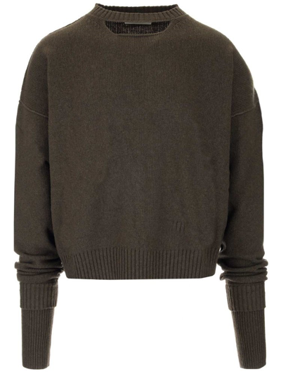 Ambush Cut-out Oversized Jumper In Green