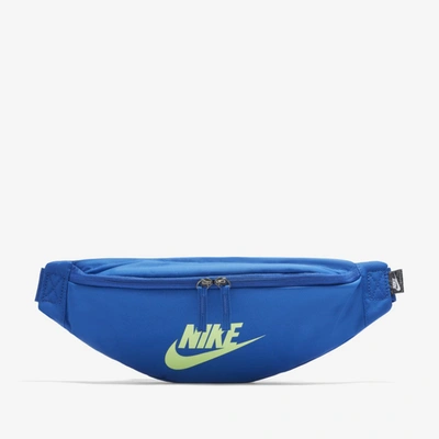 Nike Heritage Waistpack In Game Royal,game Royal,lime Glow