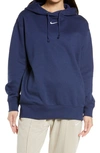 Nike Sportswear Collection Essentials Women's Easy Fleece Hoodie In Deep Royal Blue/heather/white