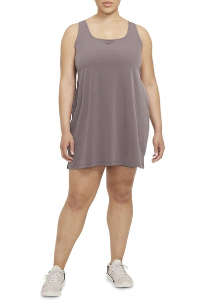 Nike Women's Bliss Luxe Training Dress (plus Size) In Brown