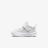 Nike Team Hustle D 10 Baby/toddler Shoes In White/white/photon Dust/volt