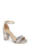 Chinese Laundry Teri Sandal In Cream Faux Leather