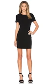 Likely Manhattan Fitted Short-sleeve Mini Dress In Black