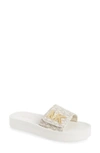 Michael Michael Kors Mk Platform Slide Sandal In Vanilla