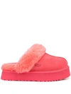 Ugg Disquette Suede Slippers In Rot