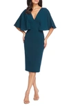 Dress The Population Louisa Butterfly Sleeve Cocktail Dress In Blue