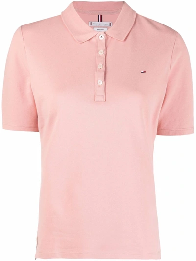 Tommy Hilfiger Embroidered Logo Polo Shirt In Rosa