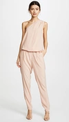 Ramy Brook Lulu One Shoulder Jumpsuit In Blush