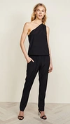 Ramy Brook Lulu One Shoulder Jumpsuit In Black