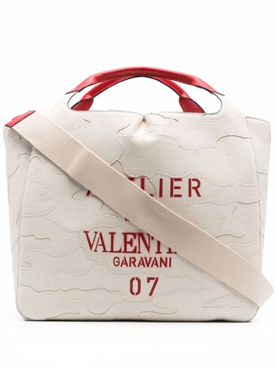 Valentino Garavani Neutral 07 Camouflage Edition Atelier Tote Bag 