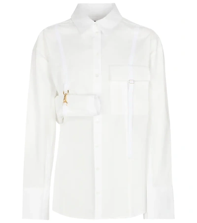 Jacquemus Womens White White Le Chemise Edolo Cotton Shirt 14 In Black