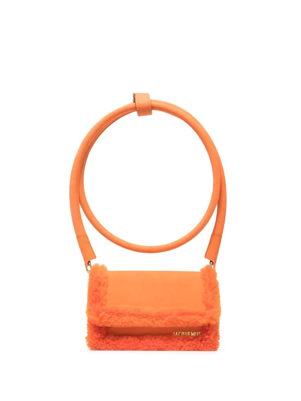 fluffy orange bag