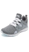 Apl Athletic Propulsion Labs Ascend Mesh Trainer Sneakers In Metallic Silver