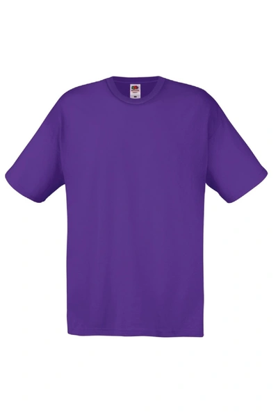 Fruit Of The Loom Mens Screen Stars Original Full Cut Short Sleeve T-shirt In Purple