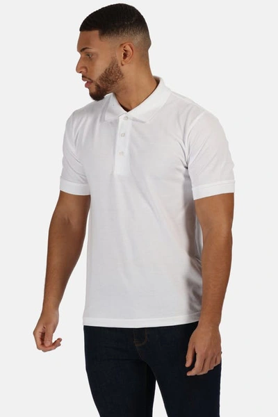 Regatta Professional Mens Classic 65/35 Short Sleeve Polo Shirt In White