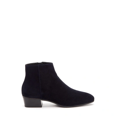 Aquatalia Fuoco Waterproof Bootie In Navy Suede