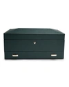 Wolf British Racing 10-piece Watch Box With Drawer In Green