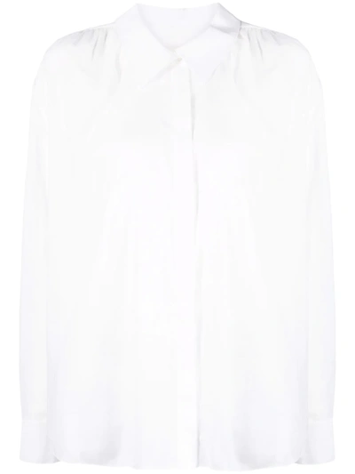 Khaite Kaylie Cotton-poplin Shirt In White