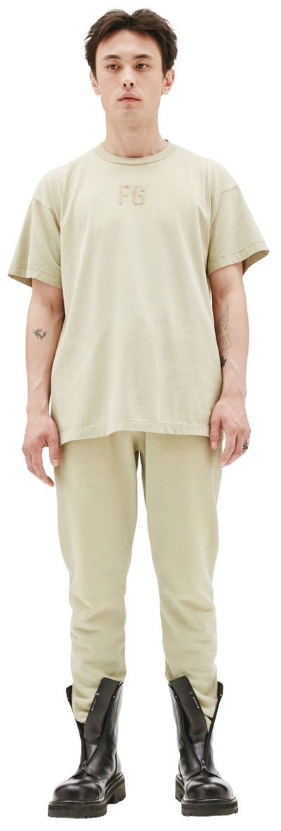 Fear Of God Logo Printed T-shirt In Khaki