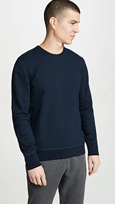 Reigning Champ Mid Weight Terry Sweatshirt In Dark Blue