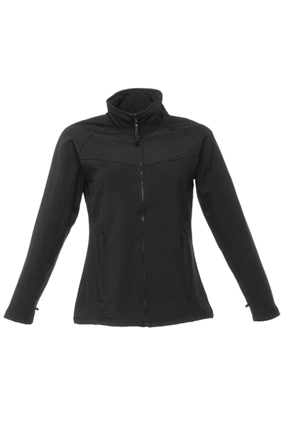 Regatta Ladies Uproar Softshell Wind Resistant Jacket In Black