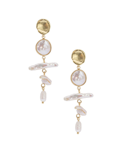 Saachi Women's 12-13mm Baroque Freshwater Pearl Drop Earrings In White