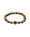 Eye Candy La Men's Goldtone & Agate Beads Hamsa Hand Stretch Bracelet In Neutral