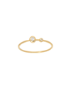 Nephora Women's 14k Yellow Gold Diamond Bezel Ring
