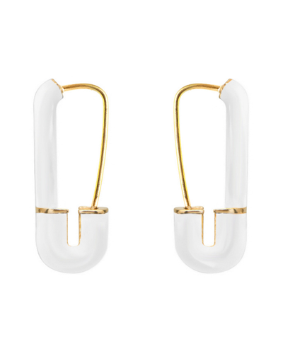 Gabi Rielle Women's Neon 14k Gold Vermeil & Enamel Safety Pin Earrings