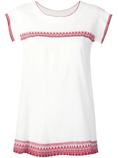 The Great The Needle Point Embroidered Top In White