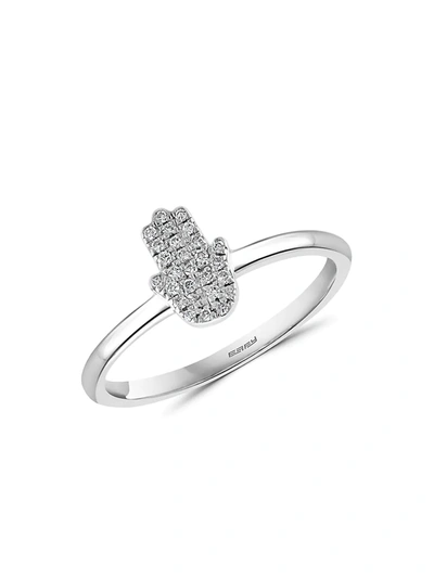 Effy Eny Women's Eny Sterling Silver & Diamond Hamsa Ring