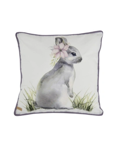 American Heritage Textiles Forget Me Not Decorative Pillow, 18" X 18" Bedding In Rabbit
