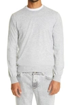 Brunello Cucinelli Cashmere Crewneck Sweater In Light Grey