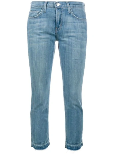 Current Elliott Klassiche Cropped-jeans In Blue