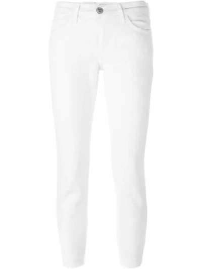 Current Elliott Stiletto Distressed Skinny Pants, White