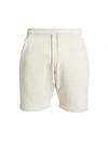 John Elliott Crimson Knit Drawstring Shorts In Oatmeal Heather