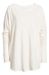 Free People Arden Extra Long Cotton Top In Dreamt Kiss