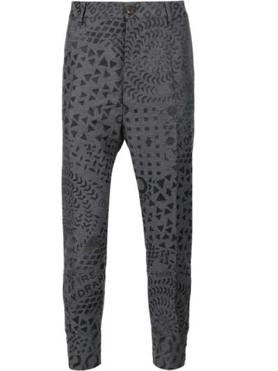 Vivienne Westwood Man Buckle Cuff Trousers In Grey
