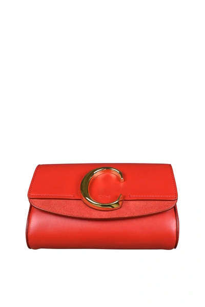 Chloé Luxury Belt Bag -  C Red Suede And Leather Belt Bag