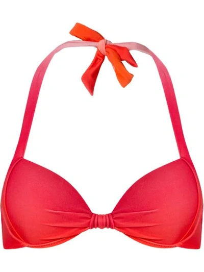 Amir Slama Halterneck Bikini Top In Red