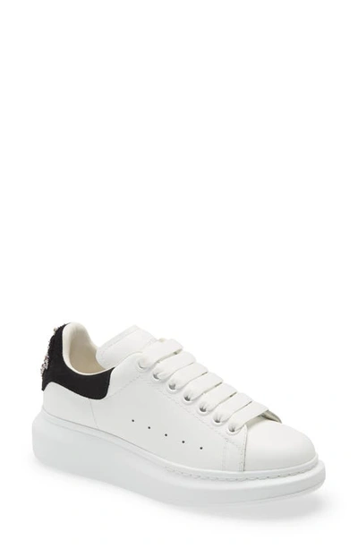Alexander Mcqueen Oversize Leather Sneakers In White/black