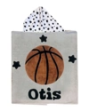 Boogie Baby Kid's Basketball Star-print Hooded Towel, Personalized