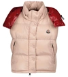 Moncler Alpiste Nylon Laque Down Vest In Beige