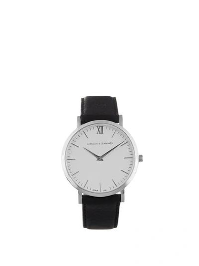 Larsson & Jennings Lugano Stainless-steel And Leather Watch In Silver/white