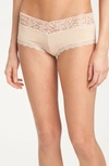 Hanky Panky Logo To Go V-front Boyshort In Chai