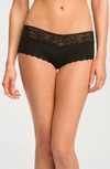 Hanky Panky Logo To Go V-front Boyshort In Black